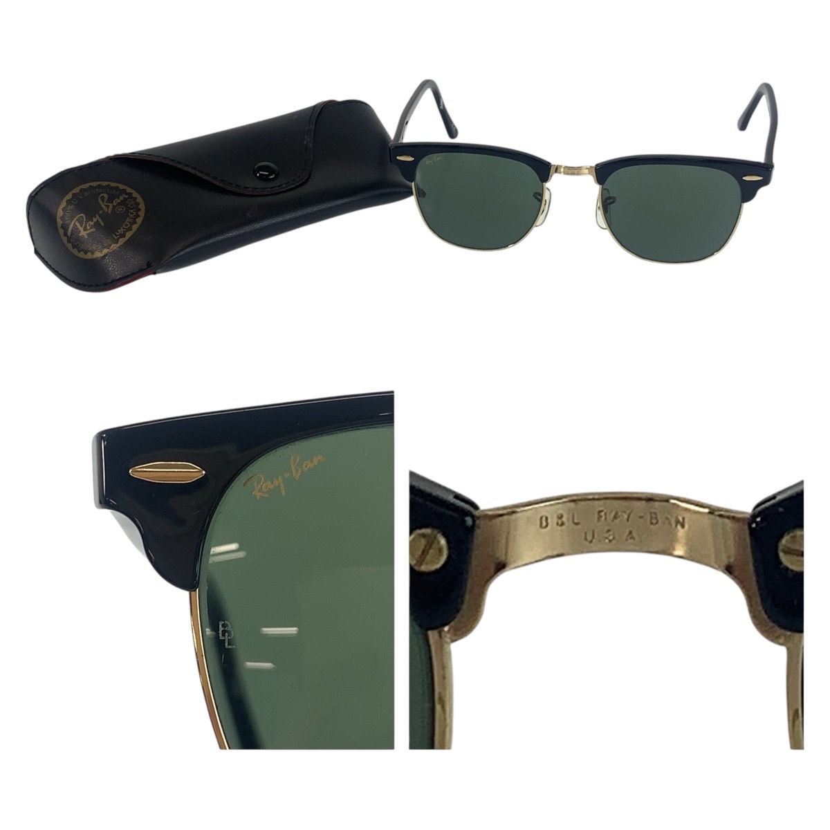 美品 レイバン ヴィンテージ ボシュロム クラブマスター ブラック  