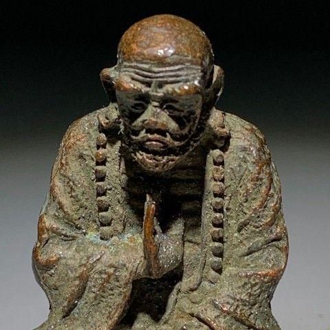 達磨祖師仏像 工芸品 美術品 置物 銅器 仏像 達磨祖師仏像 茶寵 開運風水 招財 置物 工芸品 - メルカリ
