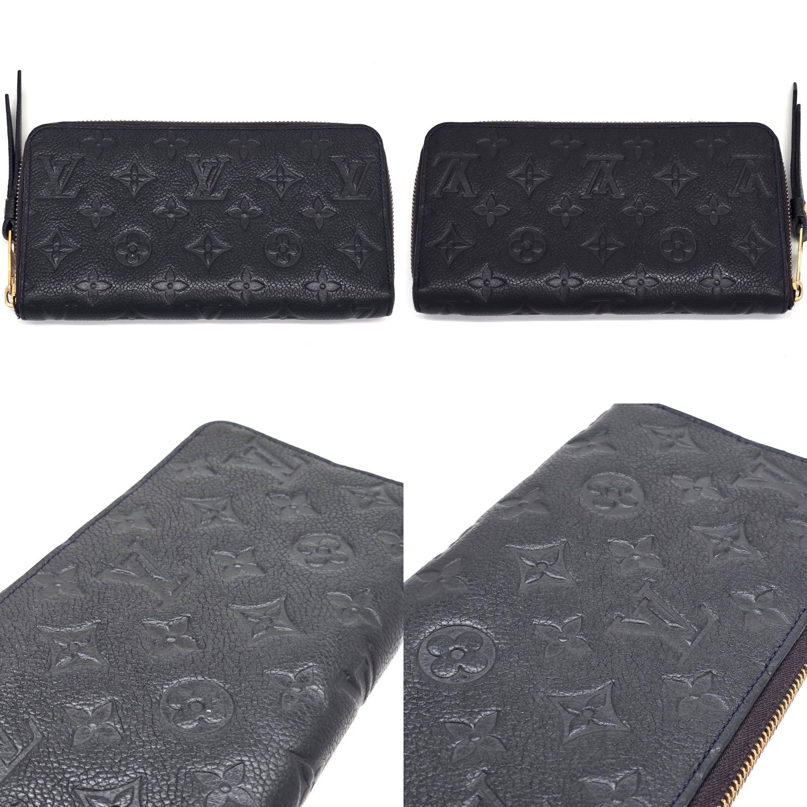 ヴィトン 長財布 スクレットロン アンプラント ネイビー レザー