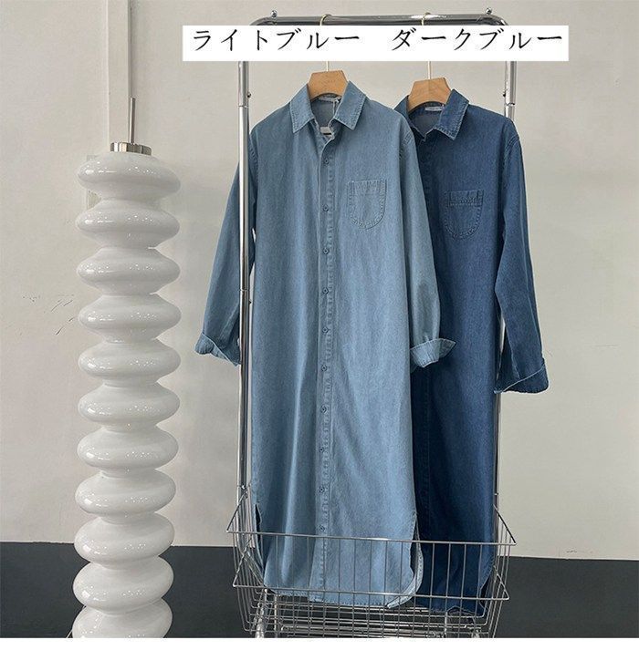シャッツワンピース デニムアウター
