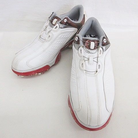 フットジョイ FootJoy SPORT Boa ゴルフシューズ スパイク ダイヤル式 ロゴ 53177J 白 赤 ホワイト レッド 24.5 W