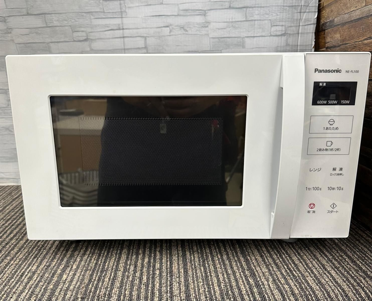 3r33. Panasonic 電子レンジ NE-FL100-W 2022年製 単機能レンジ NE