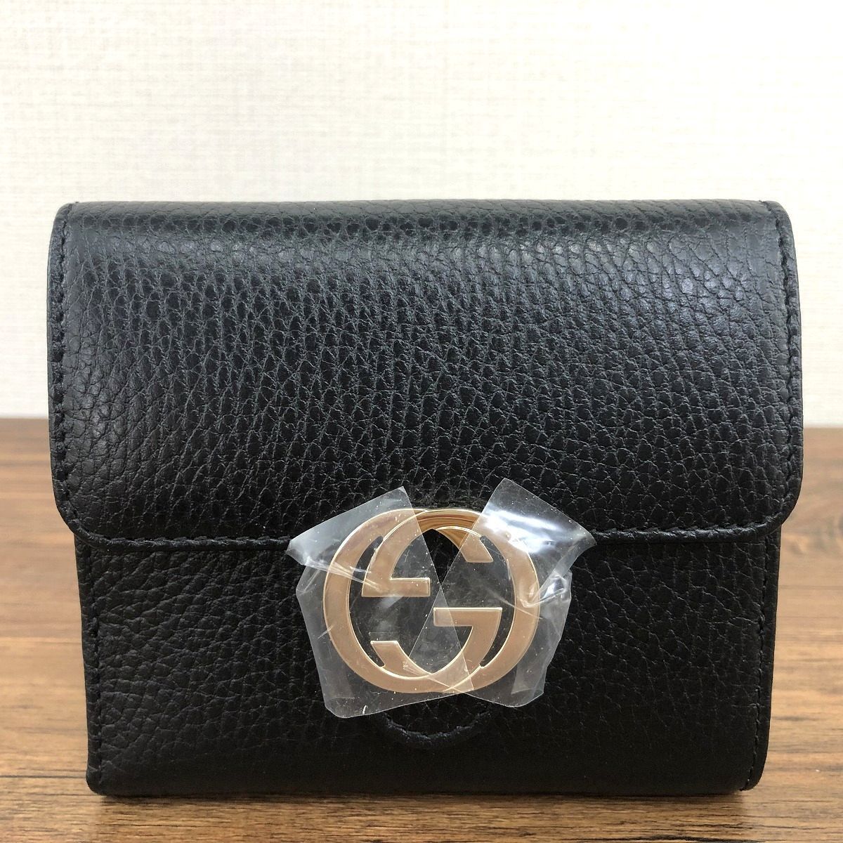 未使用品 GUCCI Wホックウォレット 615525 372-