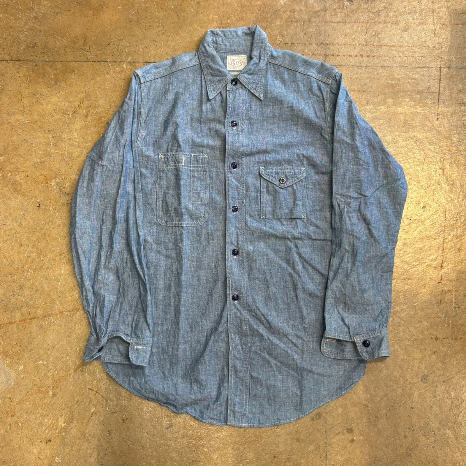BIGYANK ビッグヤンク ガチャポケ シャンブレーシャツ ワークシャツ アナトミカ サイズ15 1|2 古着