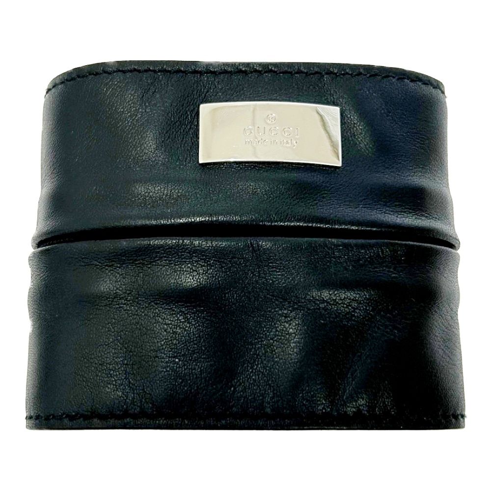 中古】【箱付き】 GUCCI グッチ 039・1669・0996 レザー バングル 