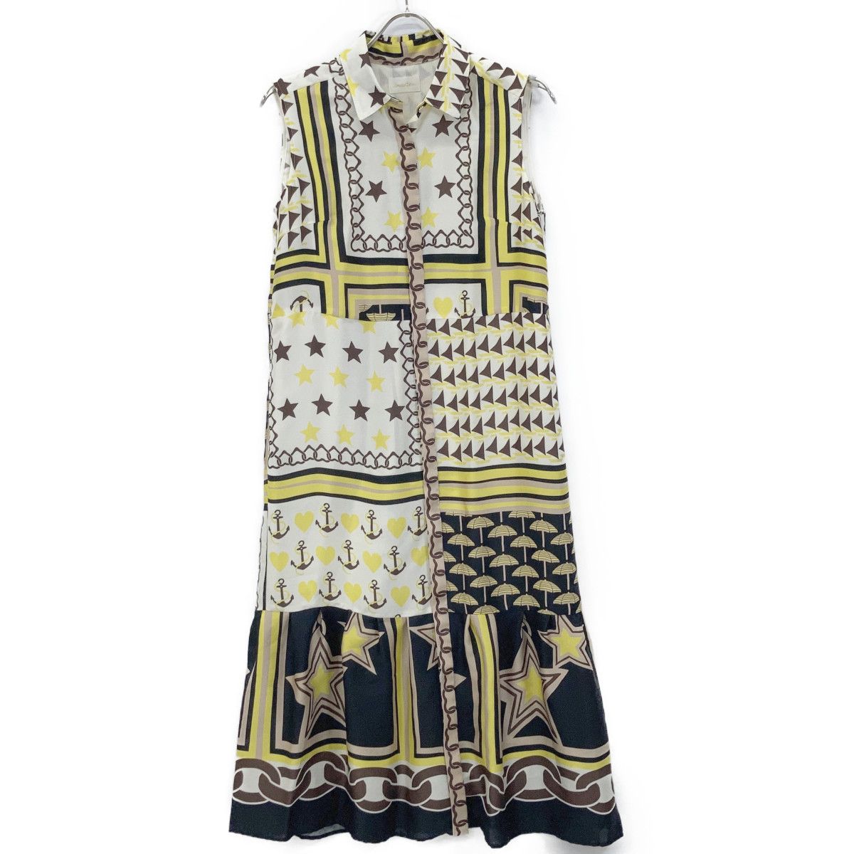  Grace Class グレースクラス 02201 31179 ｲｴﾛｰ系 総柄 ﾉｰｽﾘｰﾌﾞ ｼｬﾂﾜﾝﾋﾟｰｽ 38 その他 その他