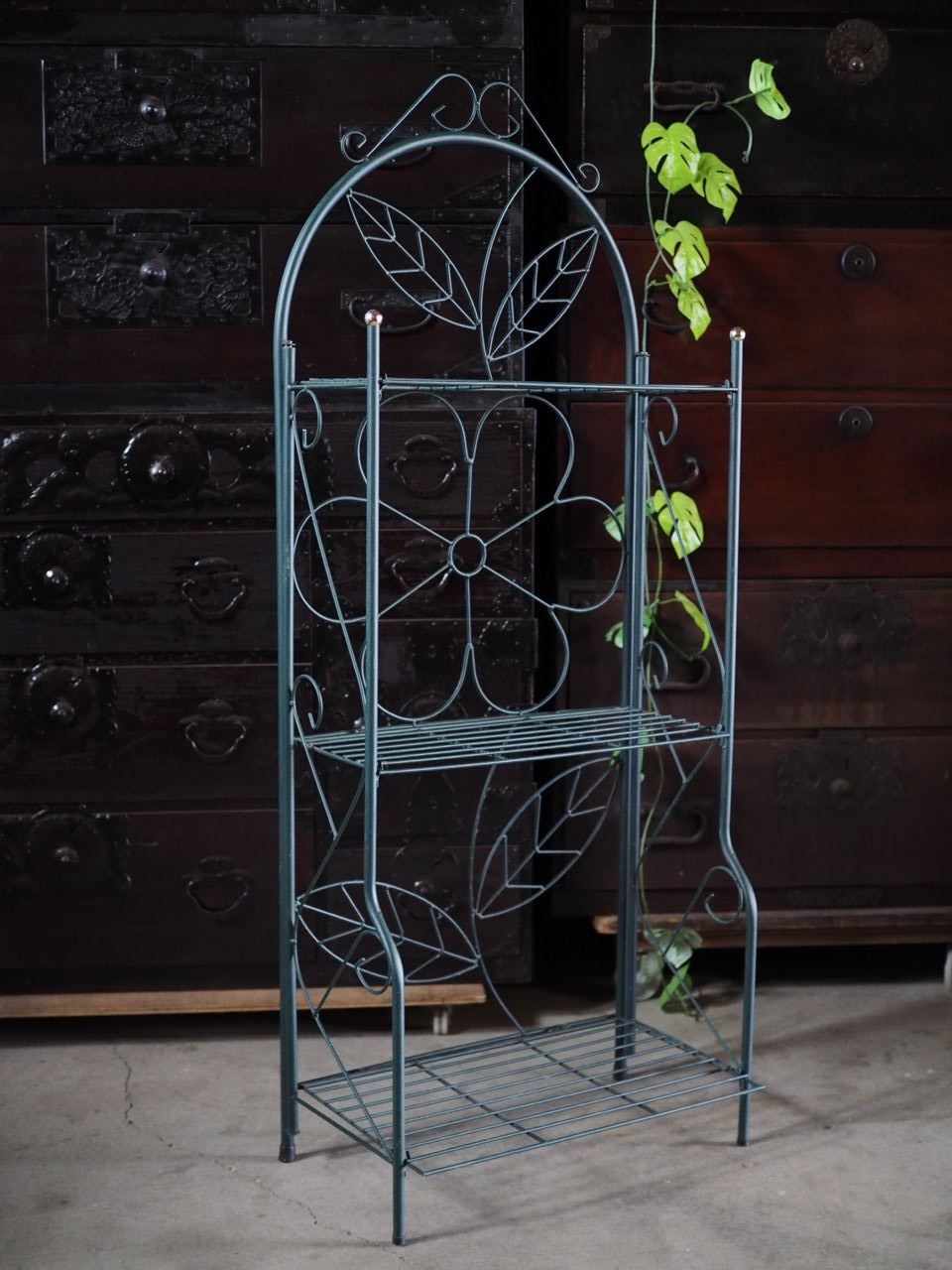折り畳み式ヴィンテージアイアンラック 昭和後期 古録展 送料無料 品番S10798