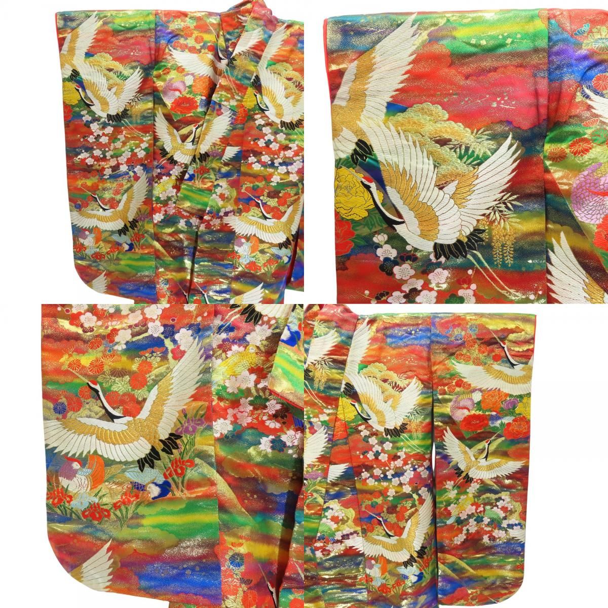 転写筒描・唐獅子牡丹・左右合体型・1枚の大きな筒描になります。筒 