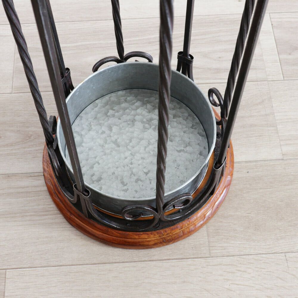 アンティーク調 アイアン傘立 アンブレラスタンド ウッド＆アイアン 丸型 玄関収納 インテリア 収納 おしゃれ かわいい MARWIL-DEMENAGEMENTS_CH