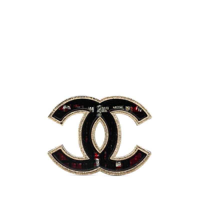シャネル ココマーク ブラック マルチ プラスチック メッキ レディース CHANEL 1-0210311