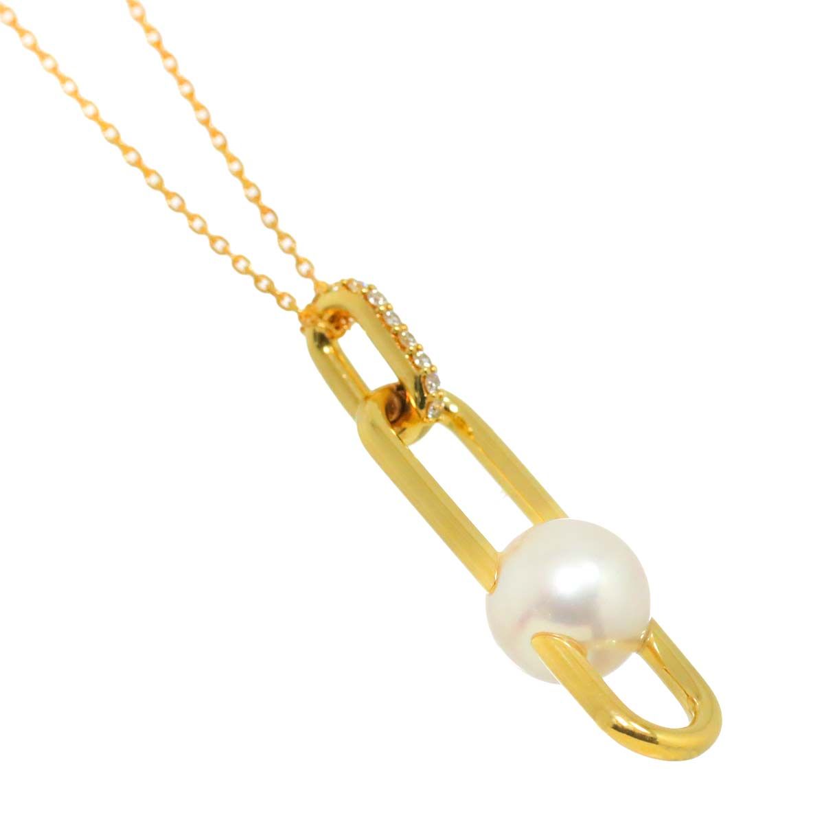 タサキ TASAKI ファイン リンク アコヤ真珠 8.8mm ダイヤ 0.07ct
