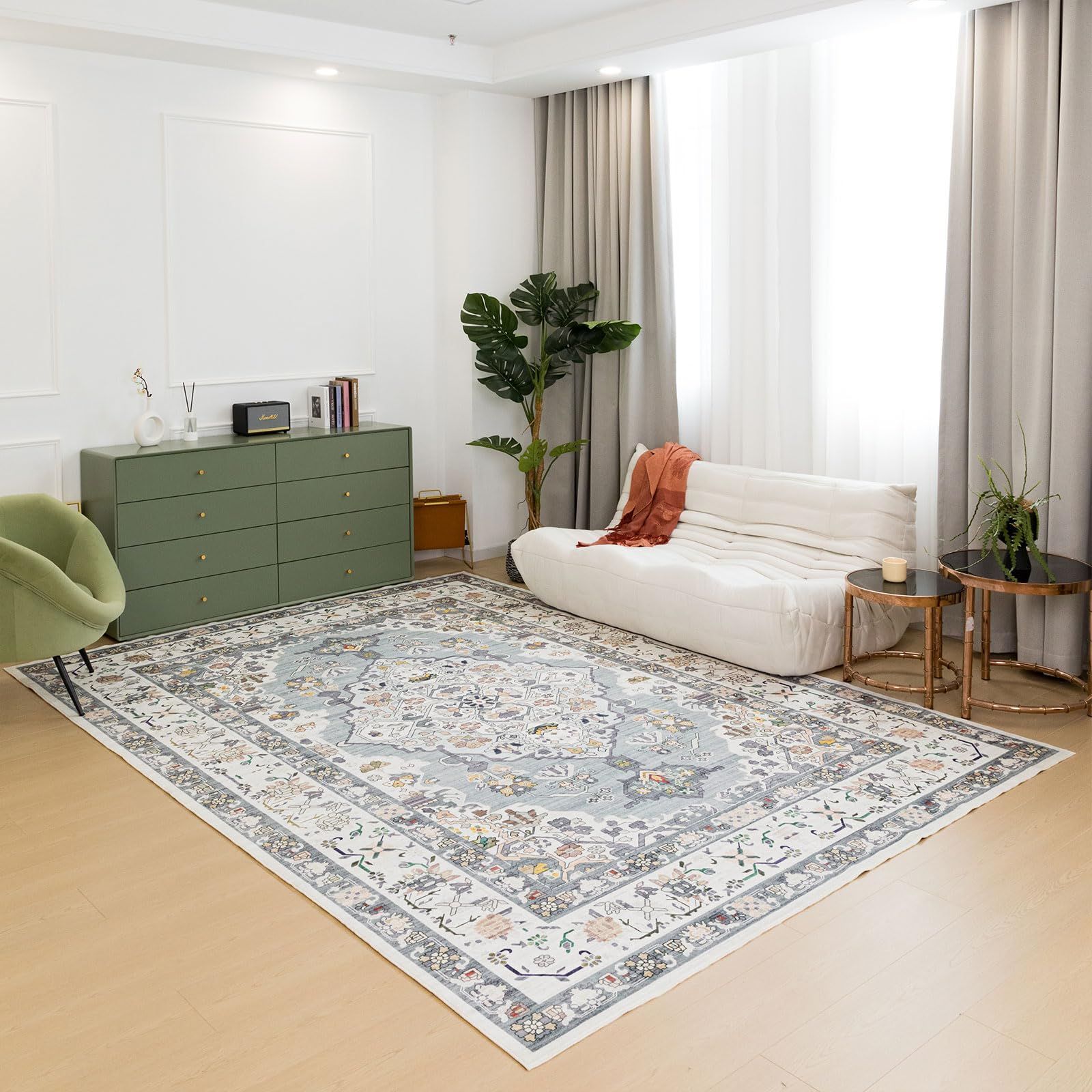 洗える 160×230cm ペルシャ絨毯風 絨毯 おしゃれ ラグマット 抗菌 防臭 ラグ 滑り止め オールシーズン 3畳 床暖房 ホットカーペット対応 DECOMALLカーペット 床保護マット グレー WWW_OLIVIERBERNSTEIN_COM