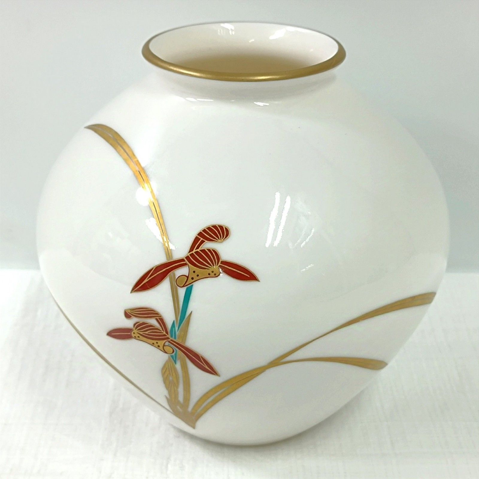 陶器 有田焼 香蘭社 花器 花瓶 「蔦」 金彩 【公式通販】