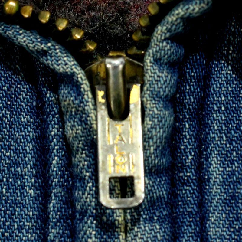 70s vintage Wrangler 襟コーデュロイ 裏地ブランケット デニム ワーク