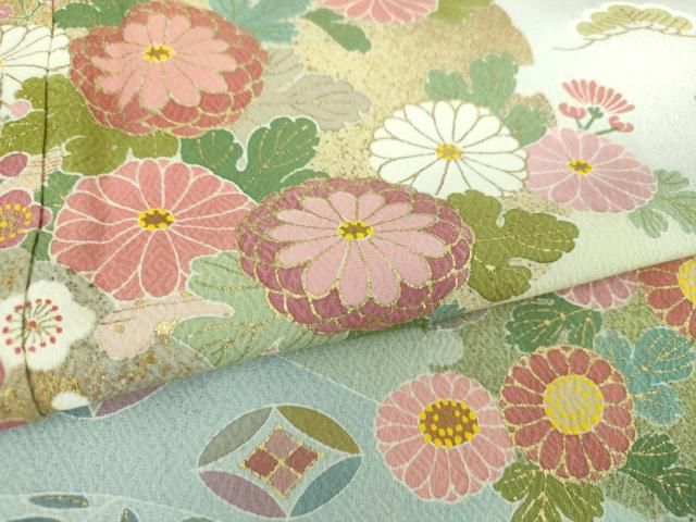 平和屋着物○京友禅の第一人者 松井青々 訪問着 雪輪吉祥花文 暈し染め