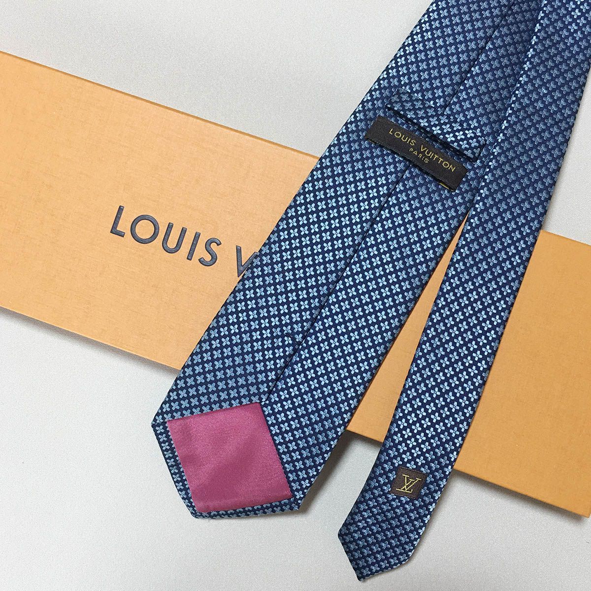 Louis Vuitton ネクタイ ネイビーブルー m78765-1.jpg