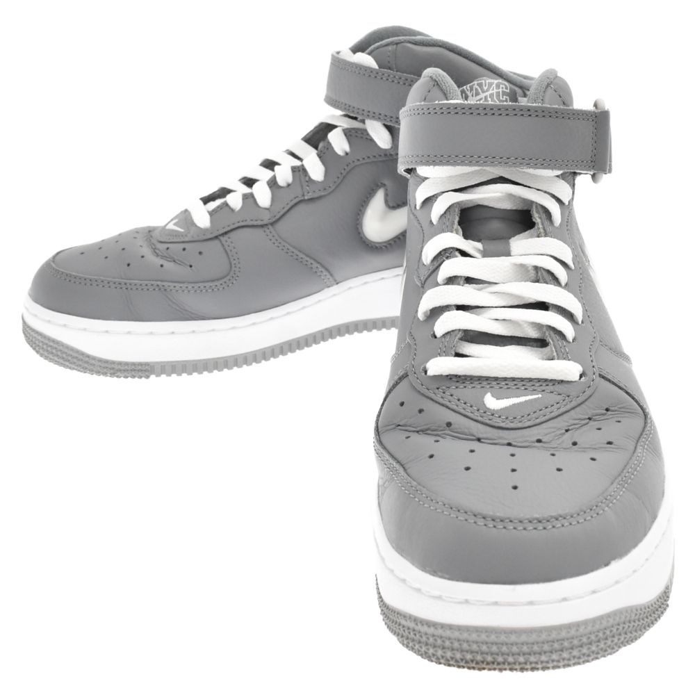 NIKE (ナイキ) AIR FORCE 1 MID QS NYC COOL GREY エアフォース1MID ニューヨーク ミドルカットスニーカー  クールグレー US9/27cm DH5622-001 - メルカリ