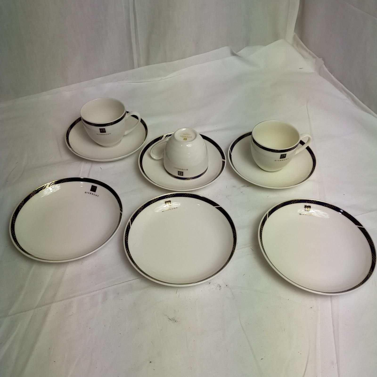 IVENCHY ジバンシー カップ＆ソーサー 3客セット ケーキ皿 【中古 