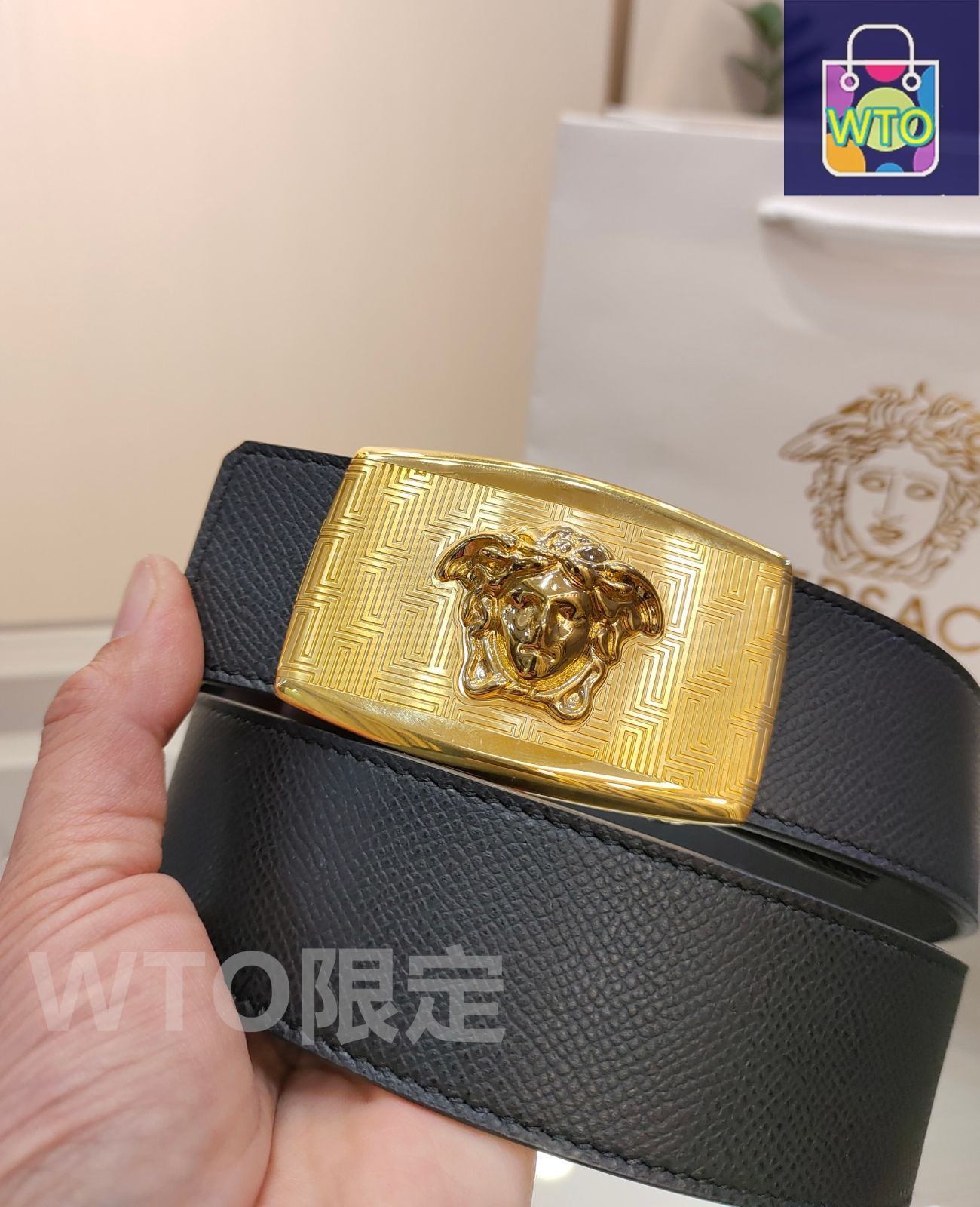 今日特価】Versace ヴェルサーチ レザーベルト - メルカリ