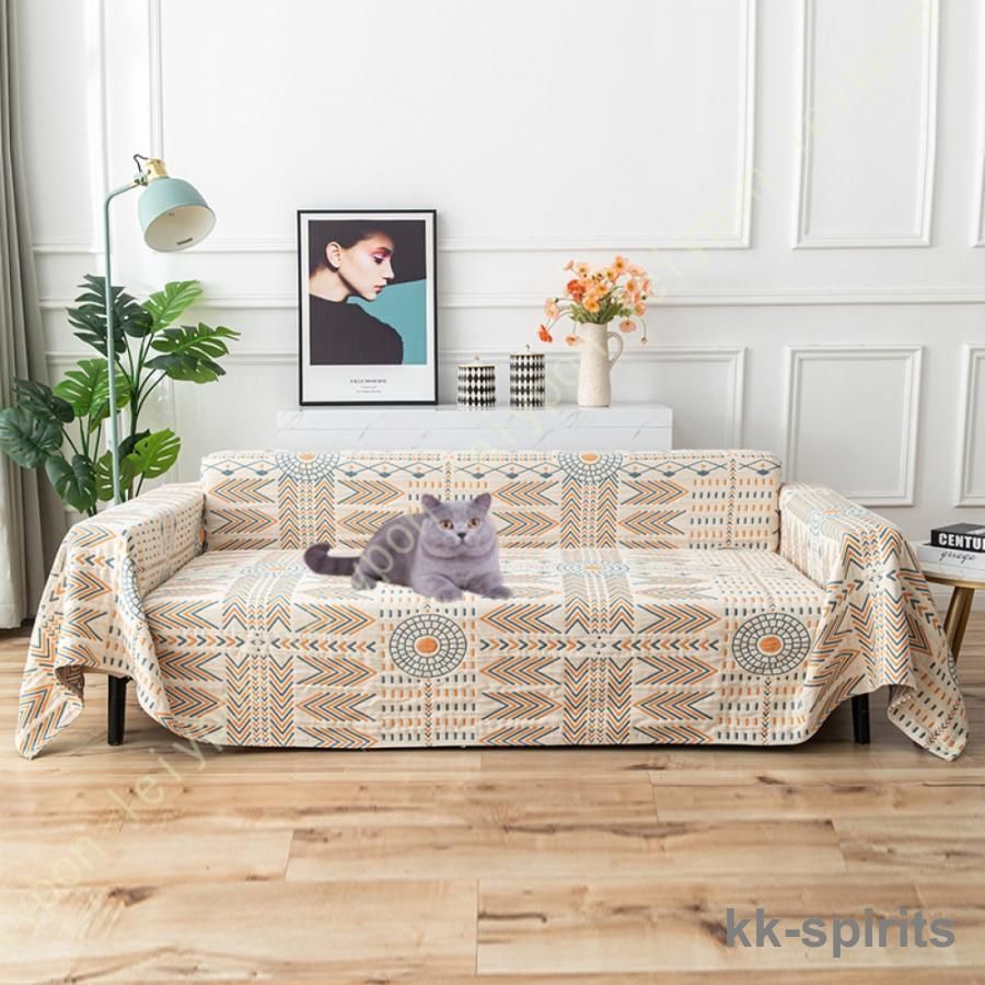 防炎マルチカバー マルチクロス 正方形 ソファーカバー ベッドカバー