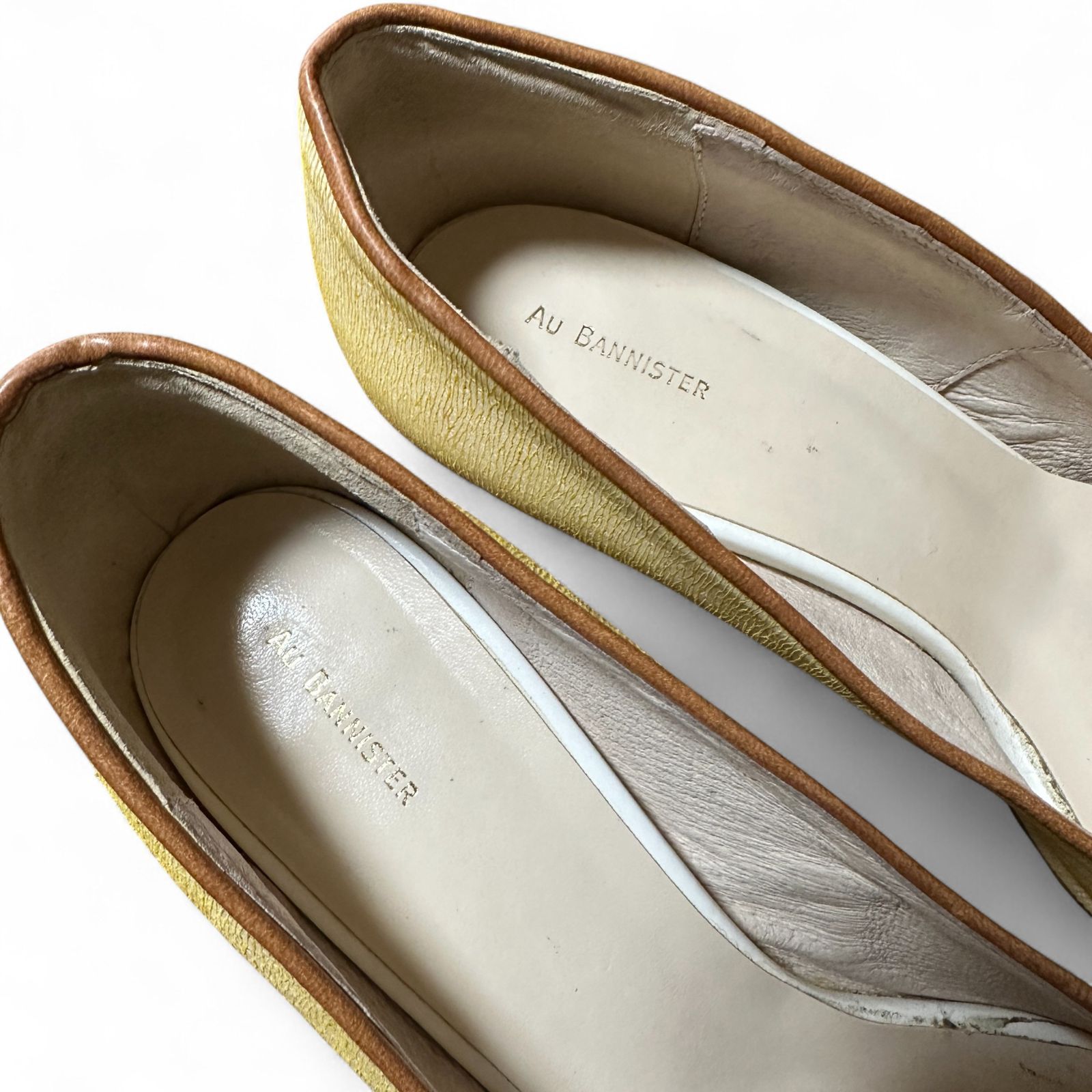 【Au BANNISTER】パンプス 37サイズ AU BANNISTER オープントゥ パンプス サイズ37 MADE IN JAPAN オゥ