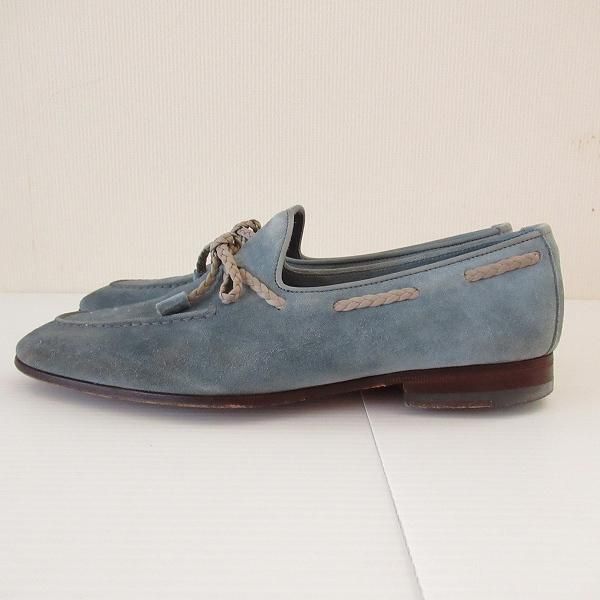 ans サントーニ Santoni BEAMS F ローファー デッキシューズ 4 1/2 茶