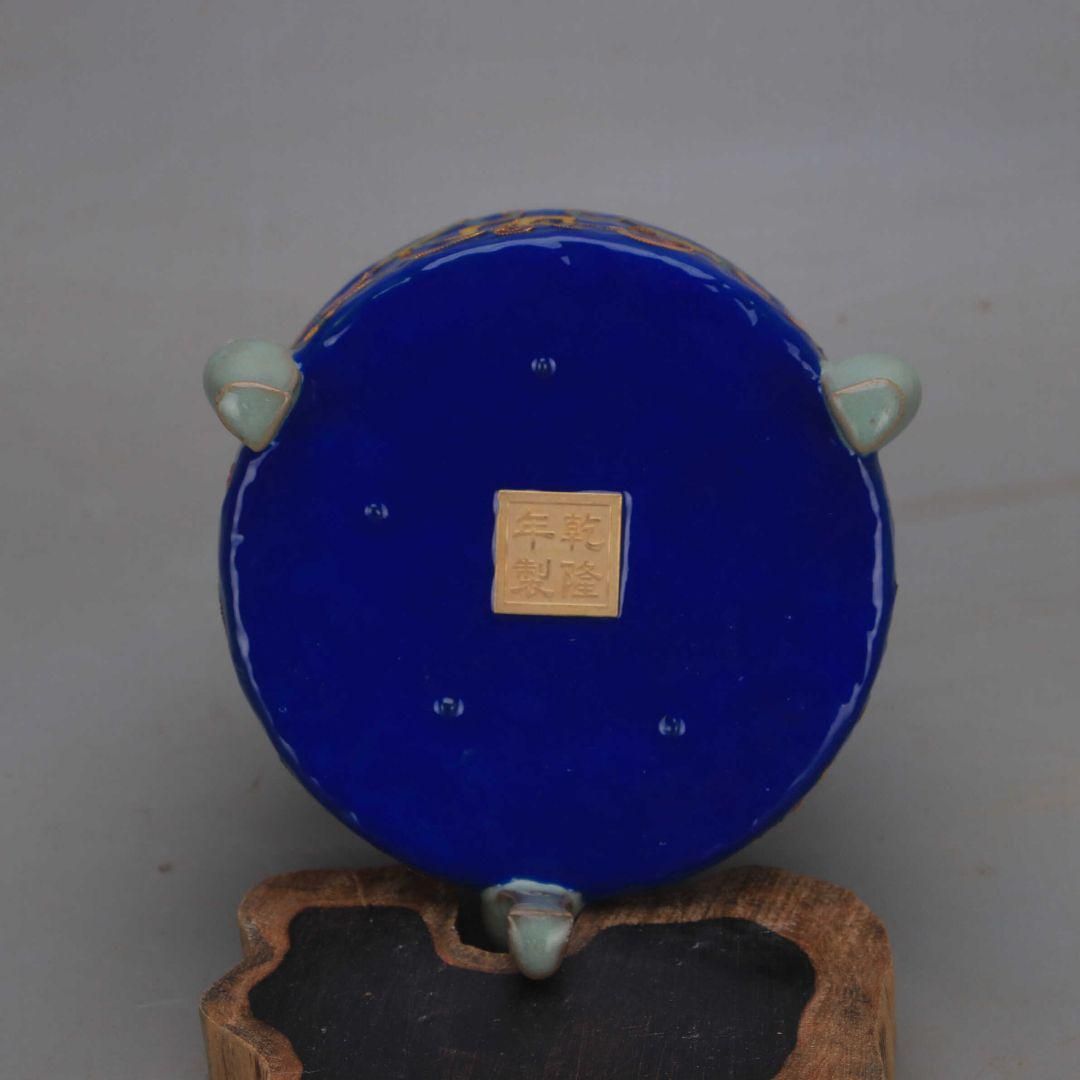 汝窯絞糸琺瑯彩寿字纏枝蓮三足玄紋香炉 景徳鎮 装飾品 現代工芸品 美術品 置物 汝窯絞糸琺瑯彩寿字纏枝蓮三足玄紋香炉 景徳鎮 装飾品 現代工芸
