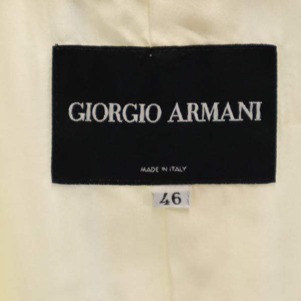 ジョルジオアルマーニ イタリア製 ストライプ柄 テーラードジャケット 46 白×水色 GIORGIO ARMANI レディース 【中古】  【230903】