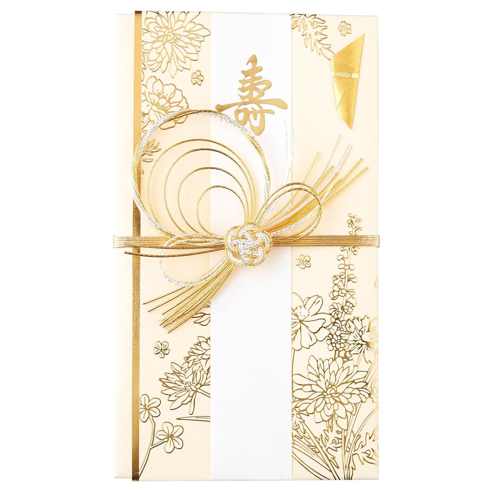 数量 祝儀袋 結婚式 デザイン マルアイ 洋風 百花 金封 クリーム キ8 C