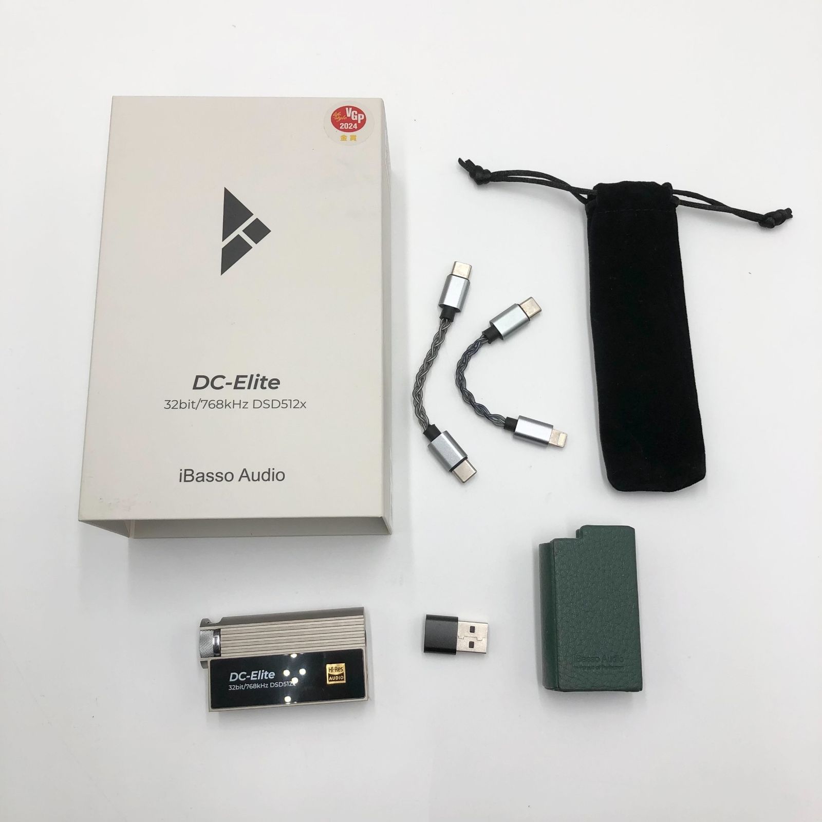 VGP2025金賞 iBasso Audio DC-Elite アイバッソ フラッグシップポータブルDAC|AMP 小型 アンプTypeC タイプC USBDAC ケーブル着脱式 ROHM社 BD34301EKV 3.5mm 4.4mm