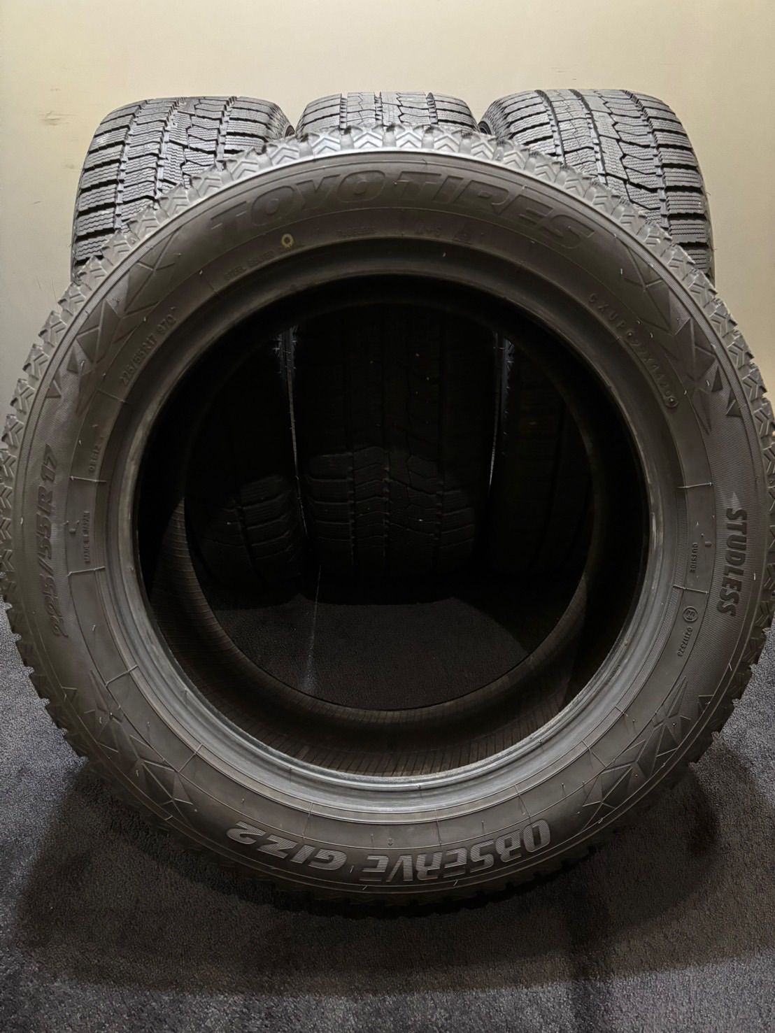 225/55R17 TOYO/OBSERVE GIZ2 20年製 スタッドレス 4本 XV セルシオ 