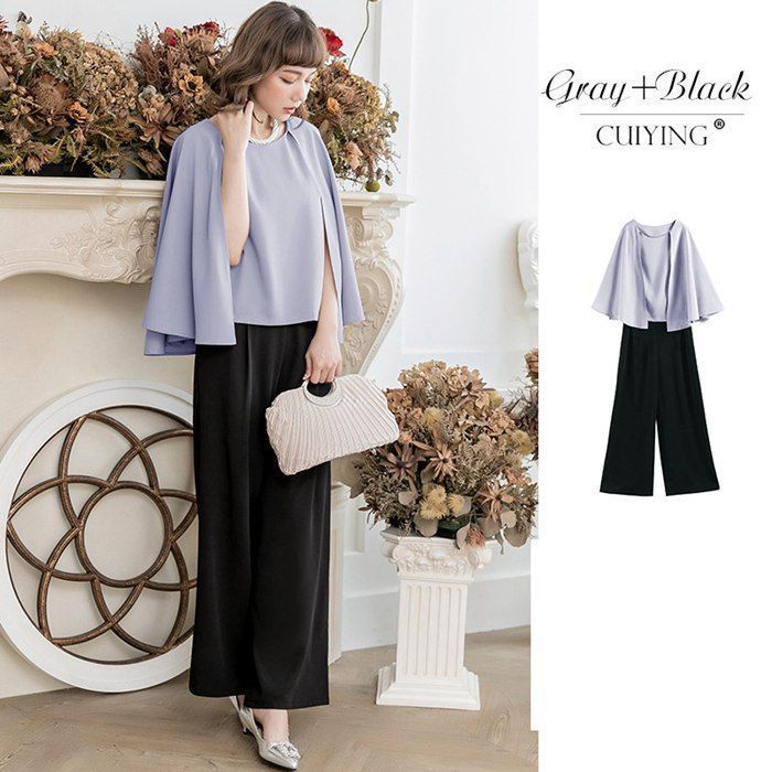 パンツドレス レディース セットアップ ママスーツ 新生活 母 ママ 結婚式 パーティードレス トップス ワイドパンツ 大きいサイズ レディース フォーマル 春秋 上品 エレガント