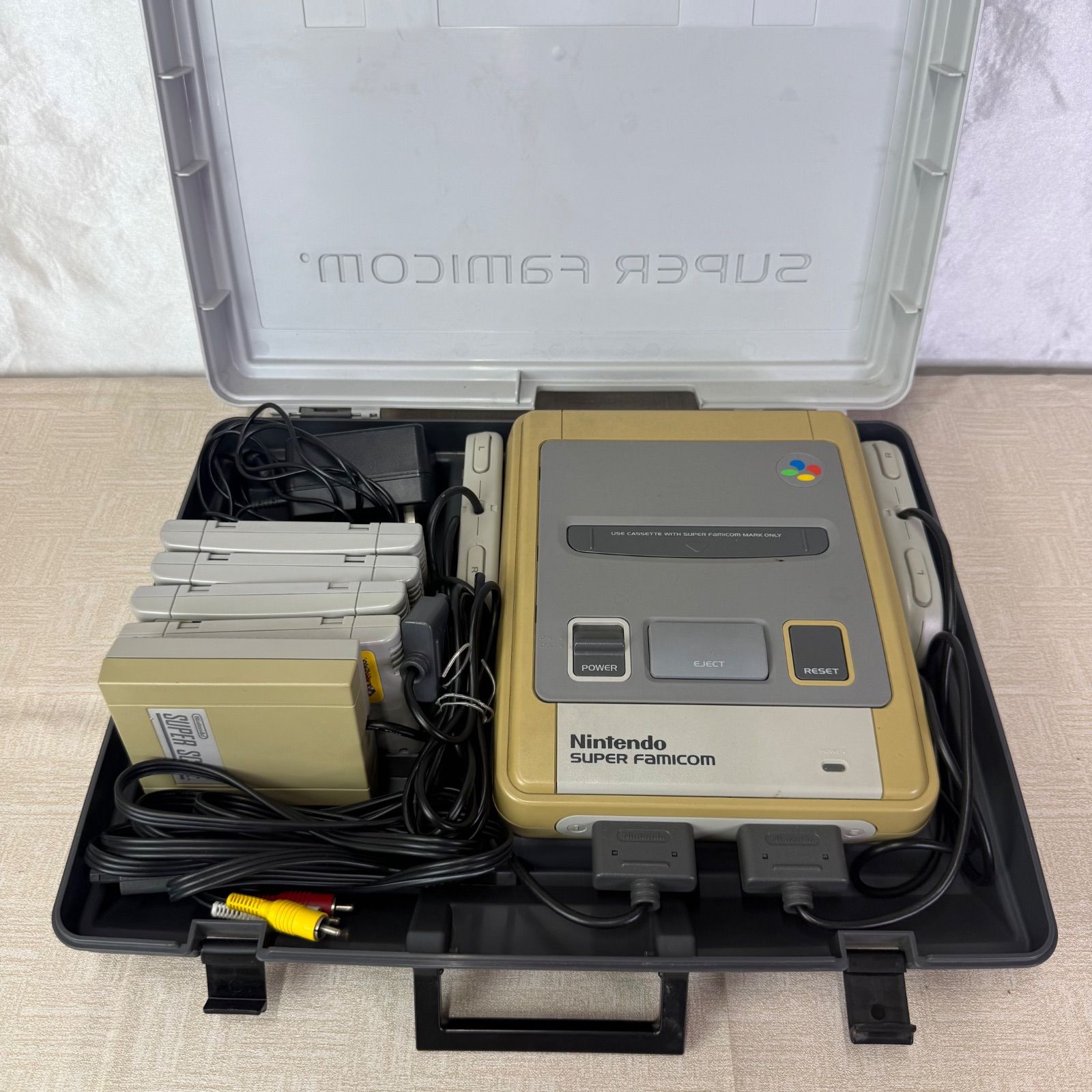 Nintendo スーパーファミコン 本体 コントローラー カセット 収納 
