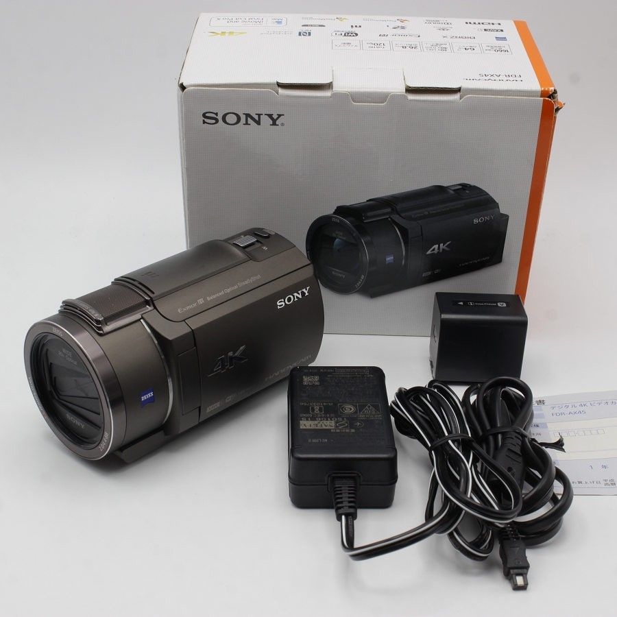 専用SONY FDR-AX45 4K ビデオカメラ 本体 付属品あり ケース付き 画質:4Kの