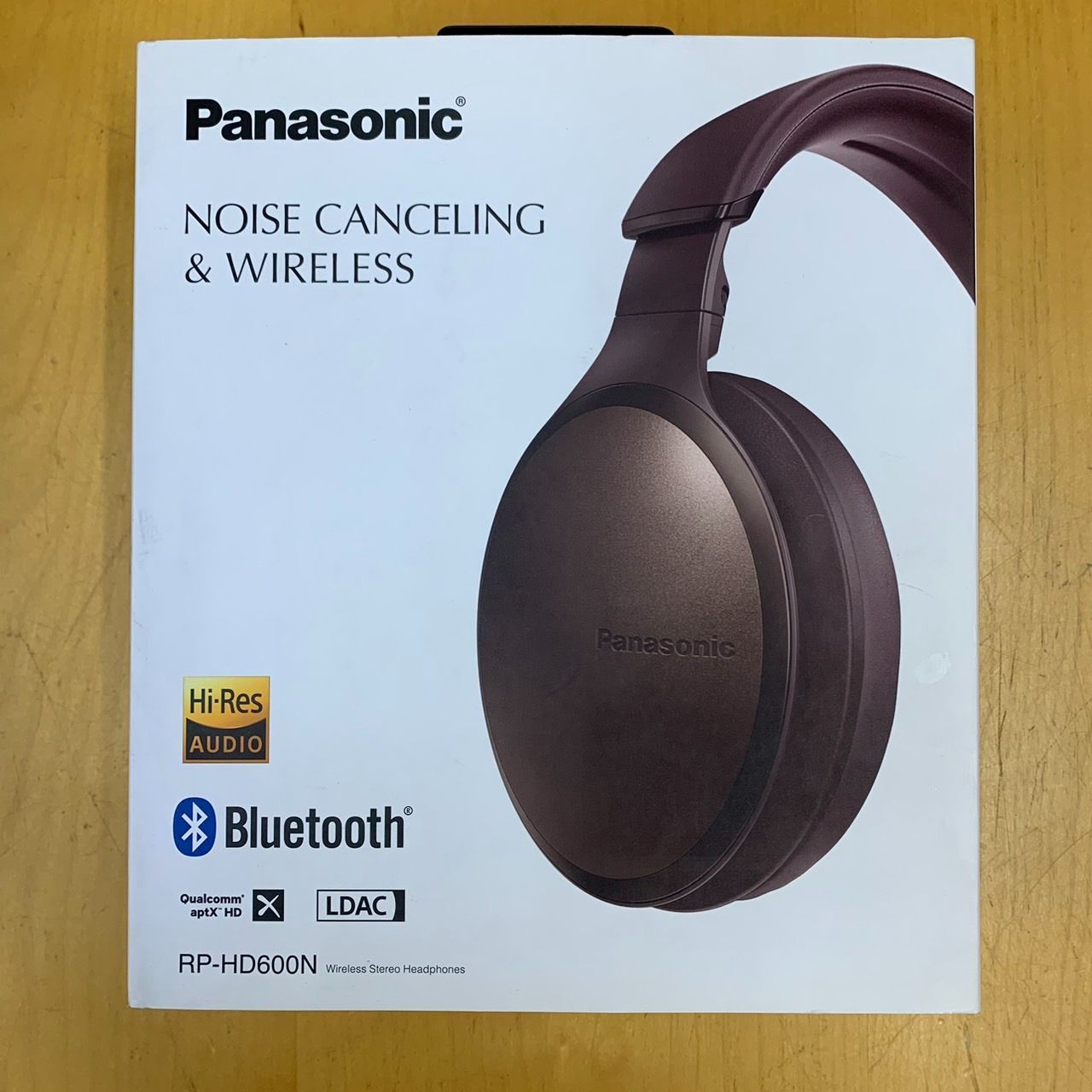 中古】パナソニック ワイヤレスステレオヘッドホン RP-HD600N-T