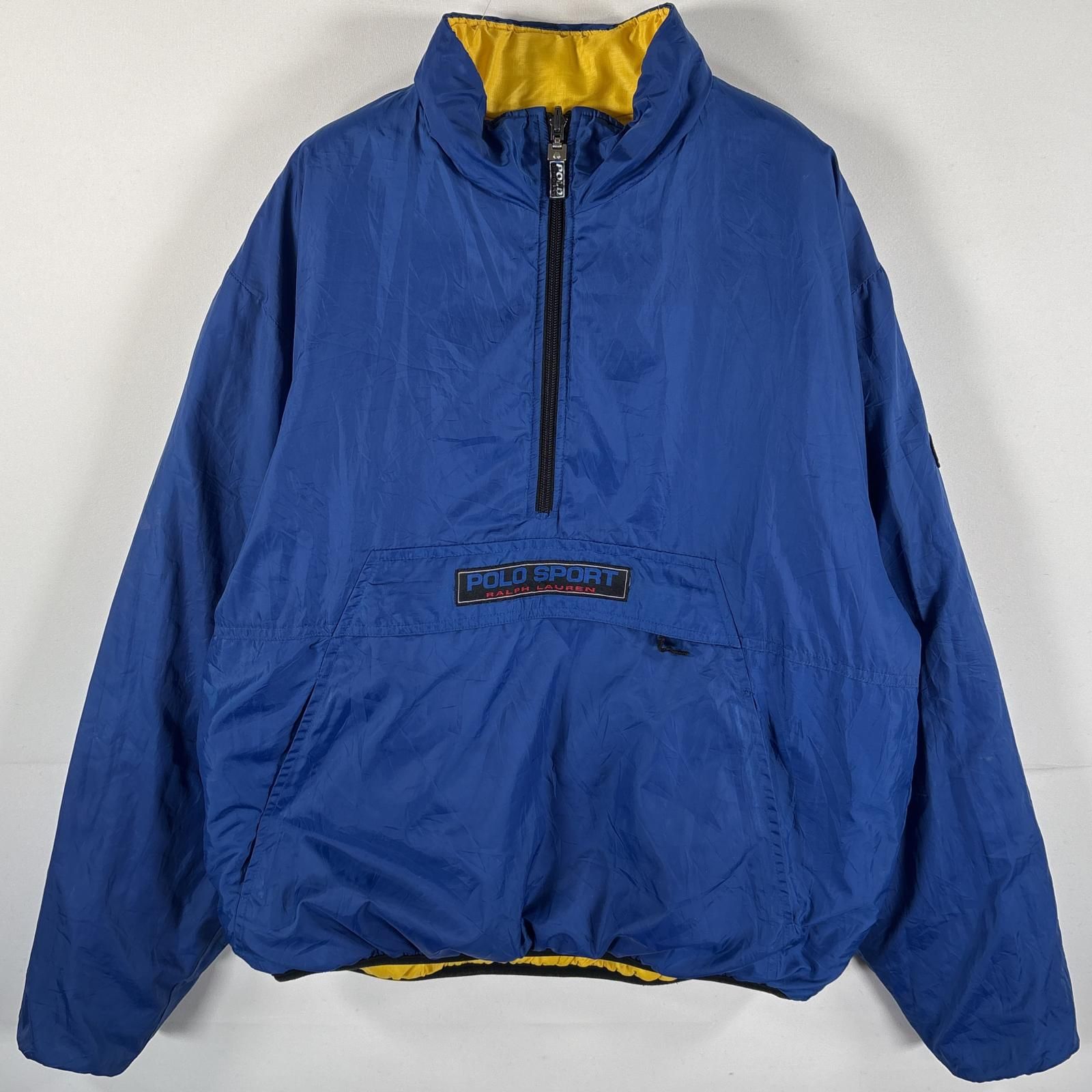 90s POLO SPORT リバーシブル 中綿 ハーフジップジャケット 90s POLO SPORT リバーシブル 中綿 ハーフジップジャケット POLO