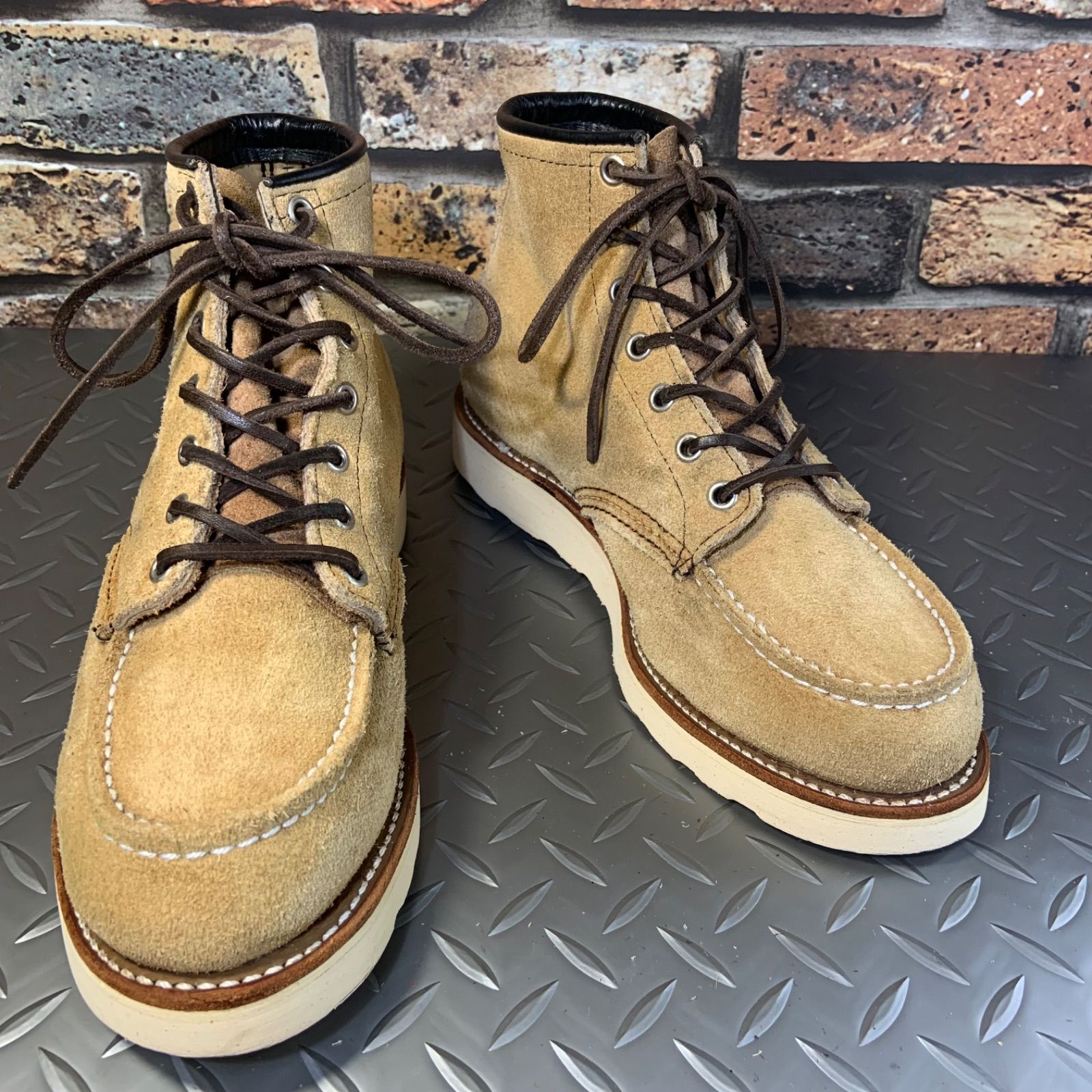 REDWING 8173 モックトゥワークブーツ 90’S 四角犬タグ US7E JP25㎝ レッドウイング アメリカ製 25I17-8173