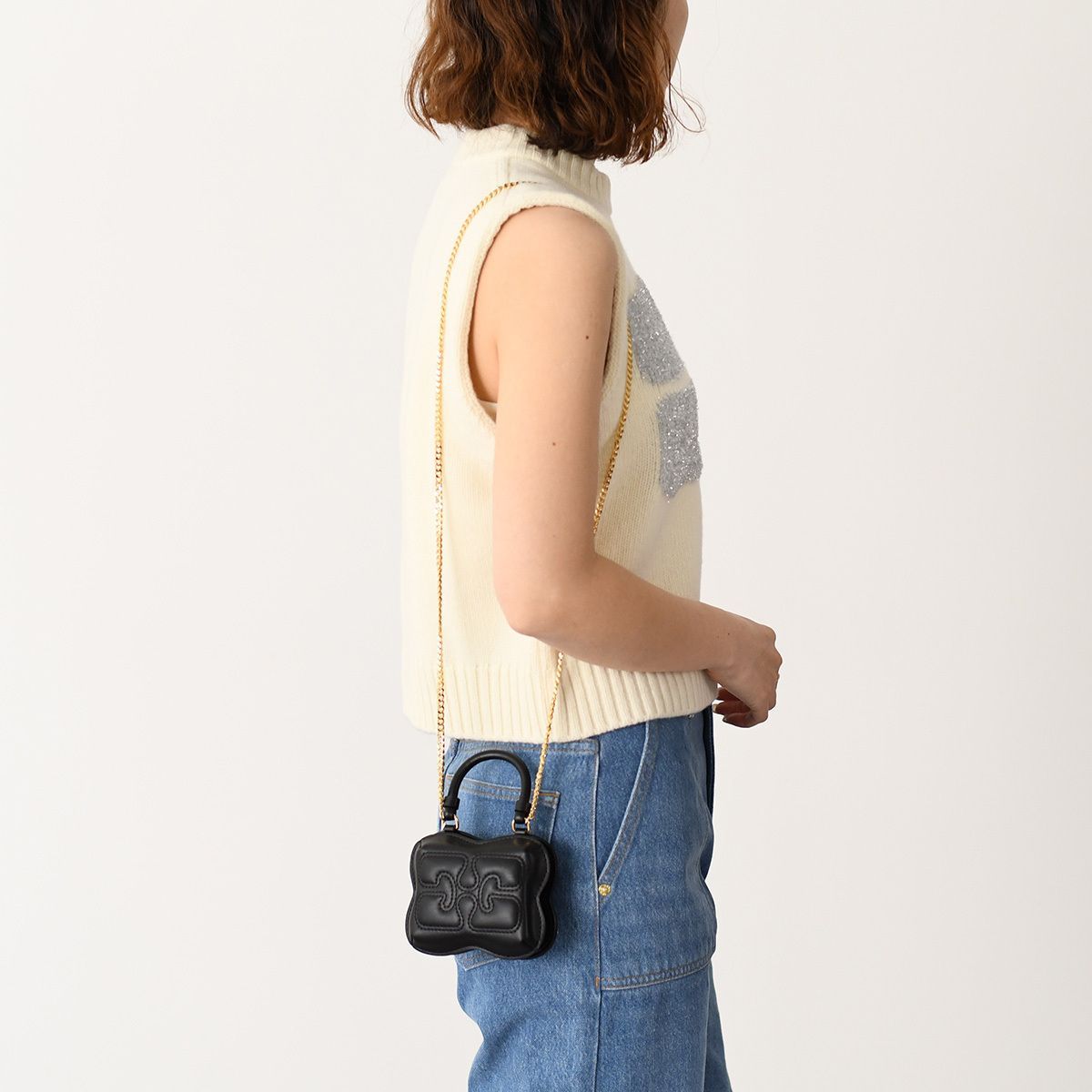 GANNI ガニー ショルダーバッグ バッグ NANO BUTTERFLY TOP HANDLE BAG 