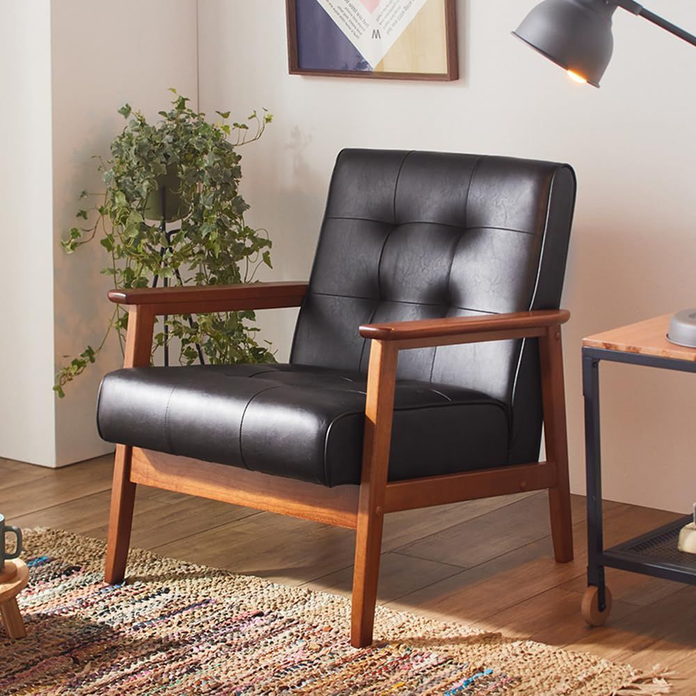 新着商品 ダークブラウン PU 1人掛け 幅約65cm ソファ PLAZA 72085 アイリスプラザ IRIS MARWIL-DEMENAGEMENTS_CH