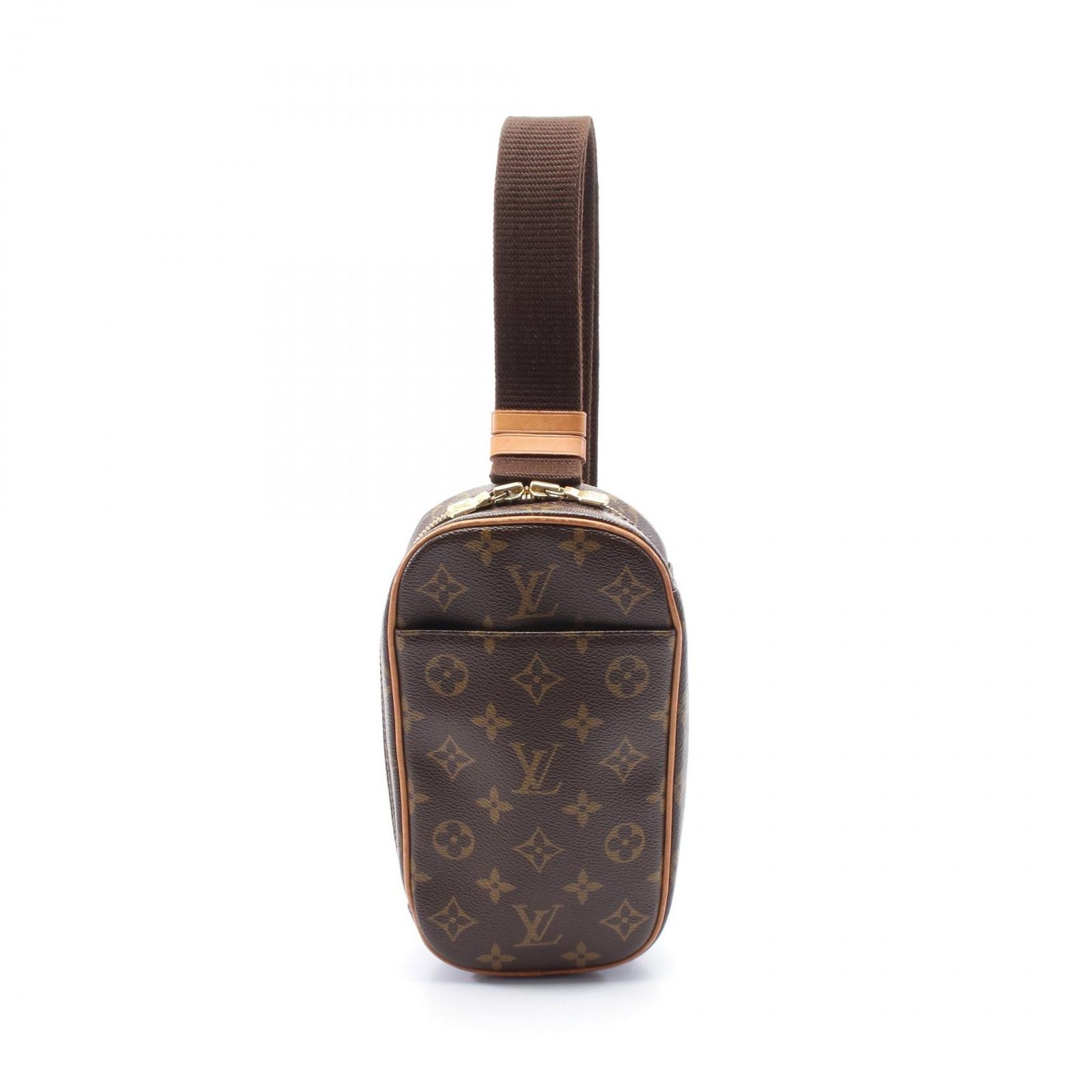 ルイ ヴィトン LOUIS VUITTON ウエストバッグ ボディバッグ ポシェットガンジュ モノグラム M51870 PVCコーティングキャンバス レザー ポシェット ガンジュ ユニセックス Used B