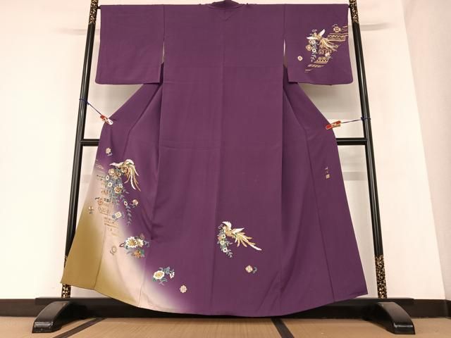 平和屋着物○京の匠日展作家 丹下雄介 訪問着 玉蟲 鳳凰花文 暈 平和屋着物○京の匠日展作家 丹下雄介 訪問着 玉蟲 鳳凰花文 暈