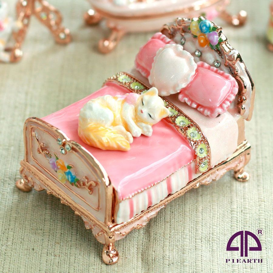 EX504 ミニチュアベッド ジュエリーボックス ミニチュア家具シリーズ