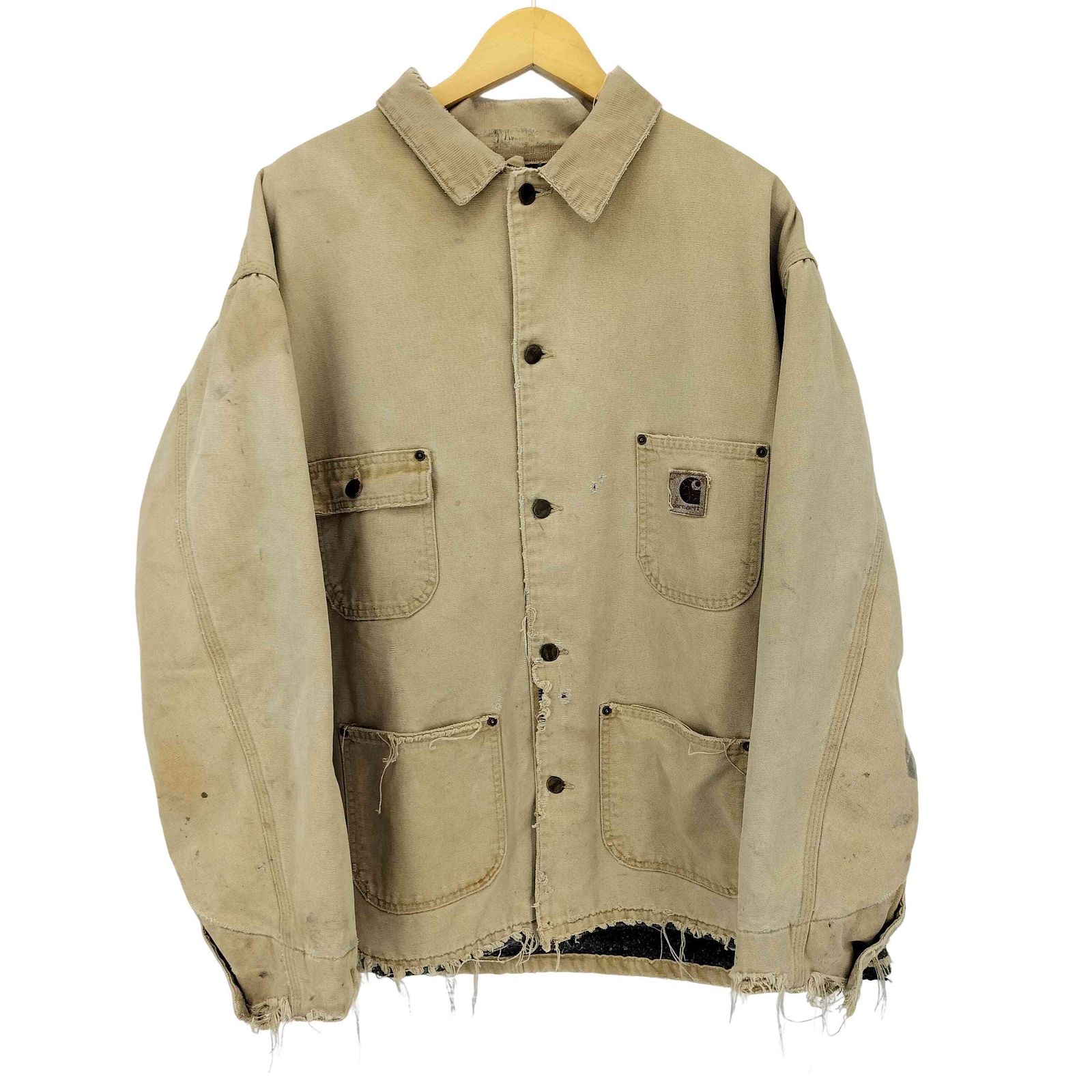 80s USA製 carhartt ミシガンチョアコート カバーオール 緑 L