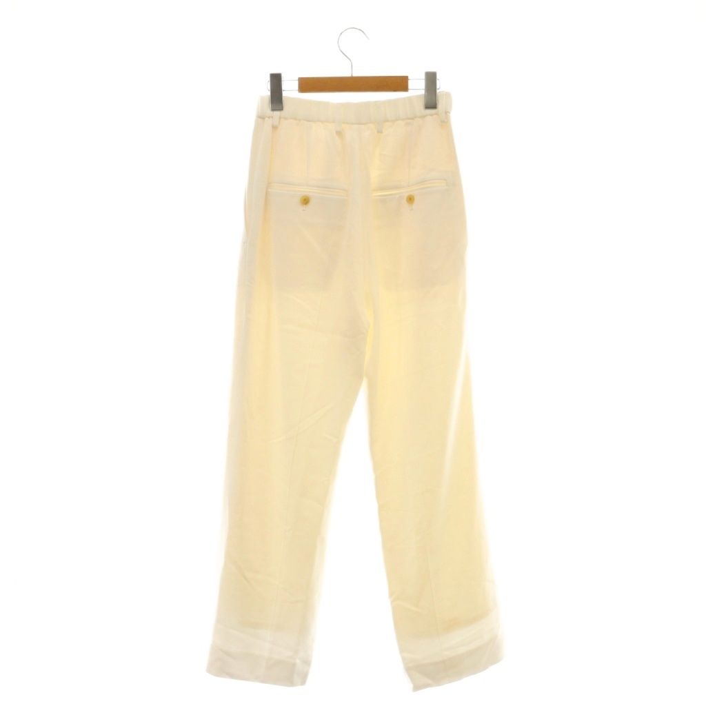 ミューズ ドゥーズィエム クラス MUSE de Deuxieme Classe VIS TWILL パンツ ストレート タック 34 ホワイト HK OS