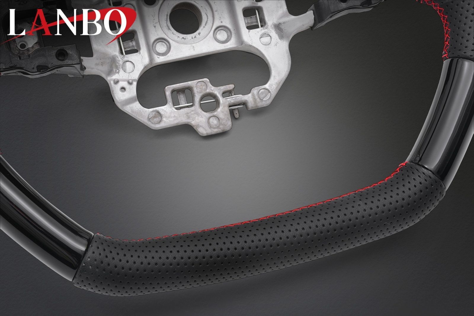 M s JF5 JF6 N-BOX N-BOX_CUSTOM N-BOX_JOY 2025.10- LANBO オリジナル ガングリップ ステアリング ハンドル ピアノブラック ランボ パーツ 部品 Nボックスカスタム エヌボックス LSH26C WWW_USTAUSTRALIA_COM_AU