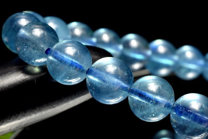 １点物 AAA 瑞々しい サンタマリアアクアマリン 7mm ブレスレット パワーストーン 天然石 _MA9542