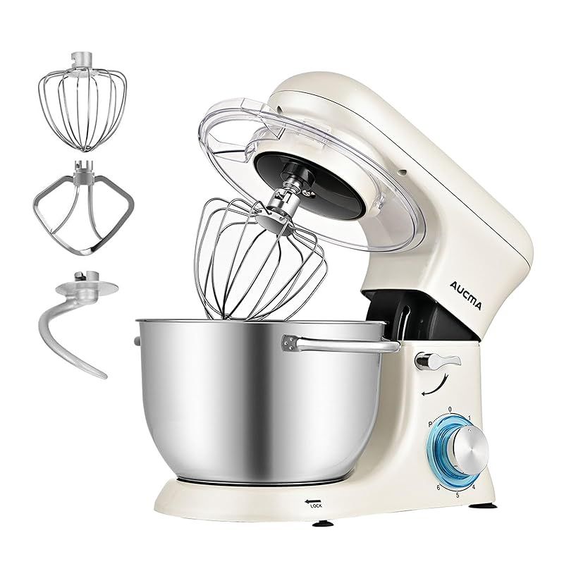 最終値下げ　AUCMA スタンドミキサー SM-1515 レッド Amazon | Aucma スタンドミキサー 4.5L大容量 3種類