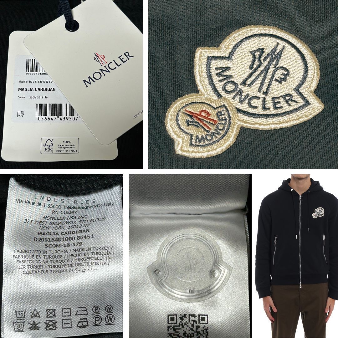 ☆新品未使用タグ付き・本物保証☆MONCLER ダブルワッペンパーカー S 