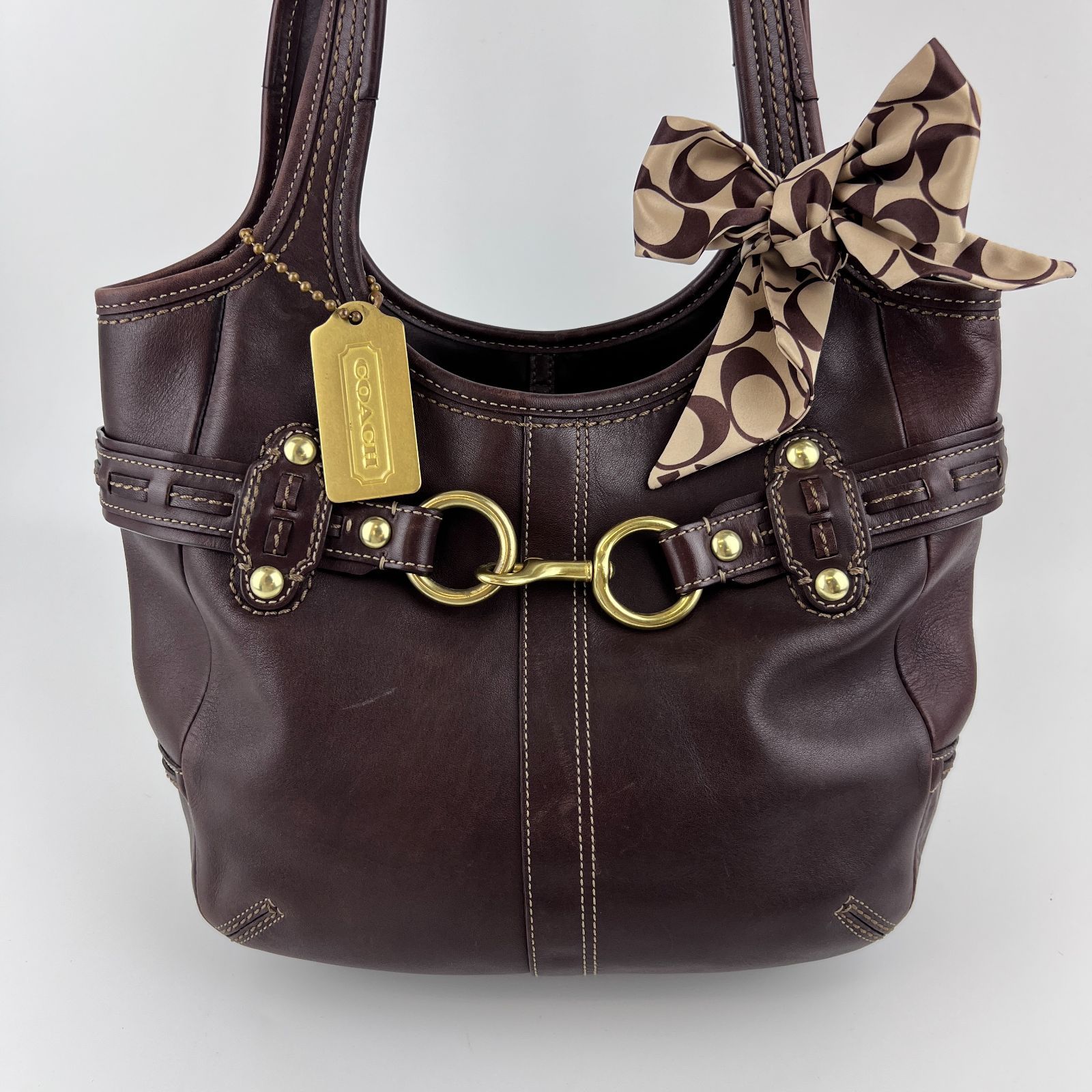 中古】COACH コーチ トートバッグ ショルダーバッグ 肩掛け レザー  