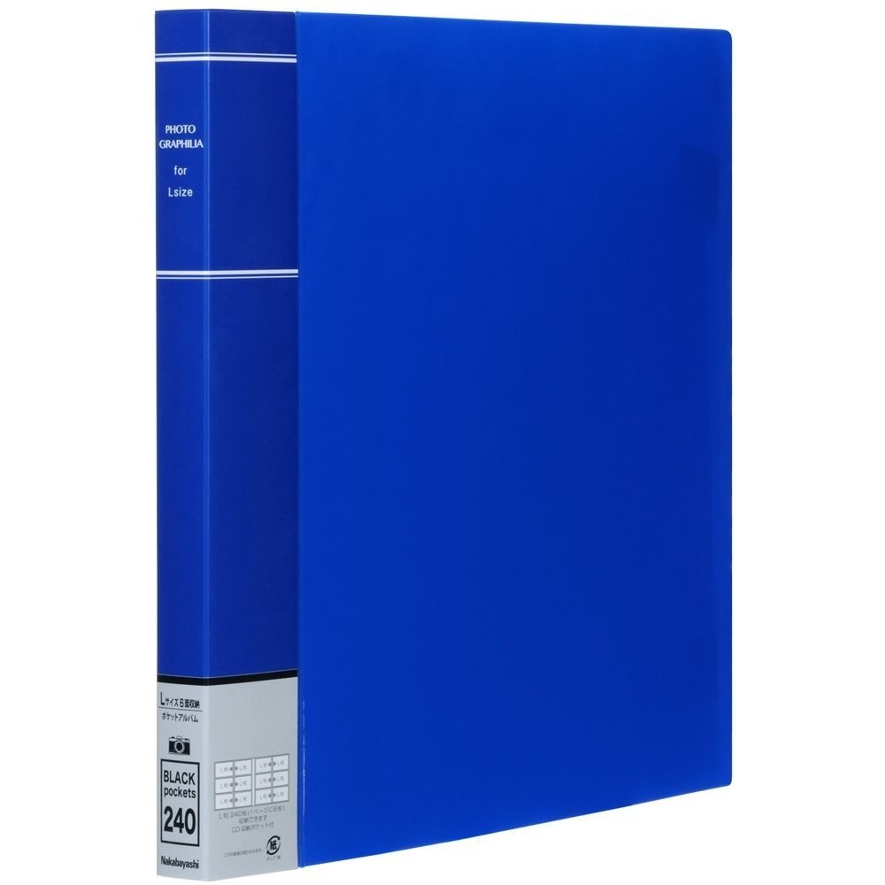 まとめ買い ナカバヤシ ポケットアルバム フォトグラフィリア L判3段×2列 240枚 ブルー PH6L-1024-B 10冊セットセット